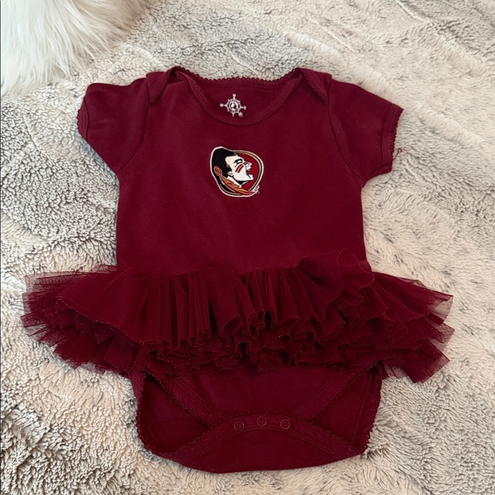 Charming FSU Florida State Baby Onesie with Tutu size 12 months